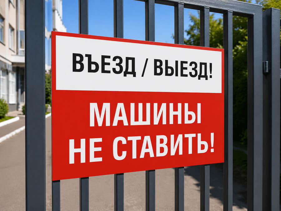 Таблички Вход Выход Въезд Выезд для здания и территории-4